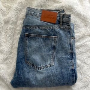 Princess Polly /straight leg denim / off centered button / SZ 12